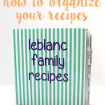 kitchen organization personalized recipe binder