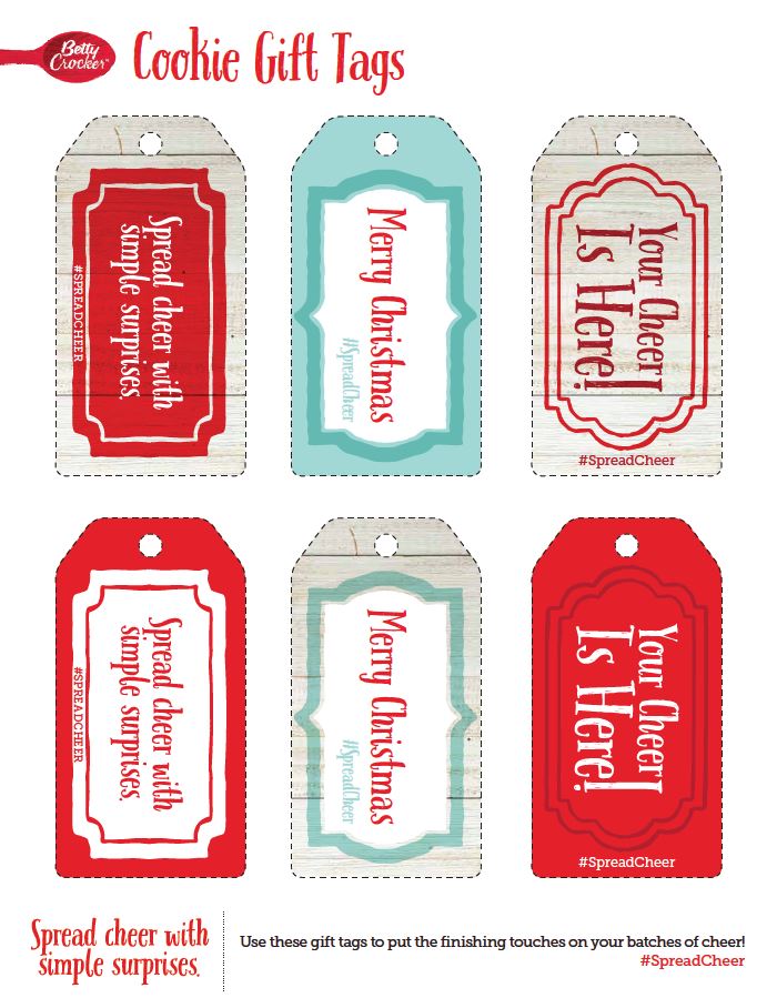 Betty Crocker #SpreadCheer Gift Tags