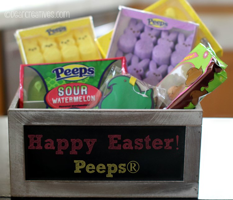 Gift Baskets | Gift Basket Ideas Easter Wood Basket With Chalkboard