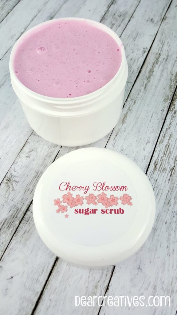 DIY Beauty Recipes Cherry Blossom Sugar Scrub With Free Printables for your jars