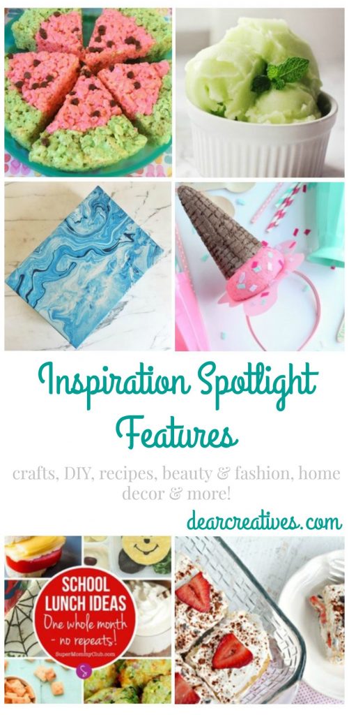 Linkup Party Inspiration Spotlight DearCreatives.com Where bloggers share their favorite crafts, DIY, recipes, home decor, beauty & fashion....