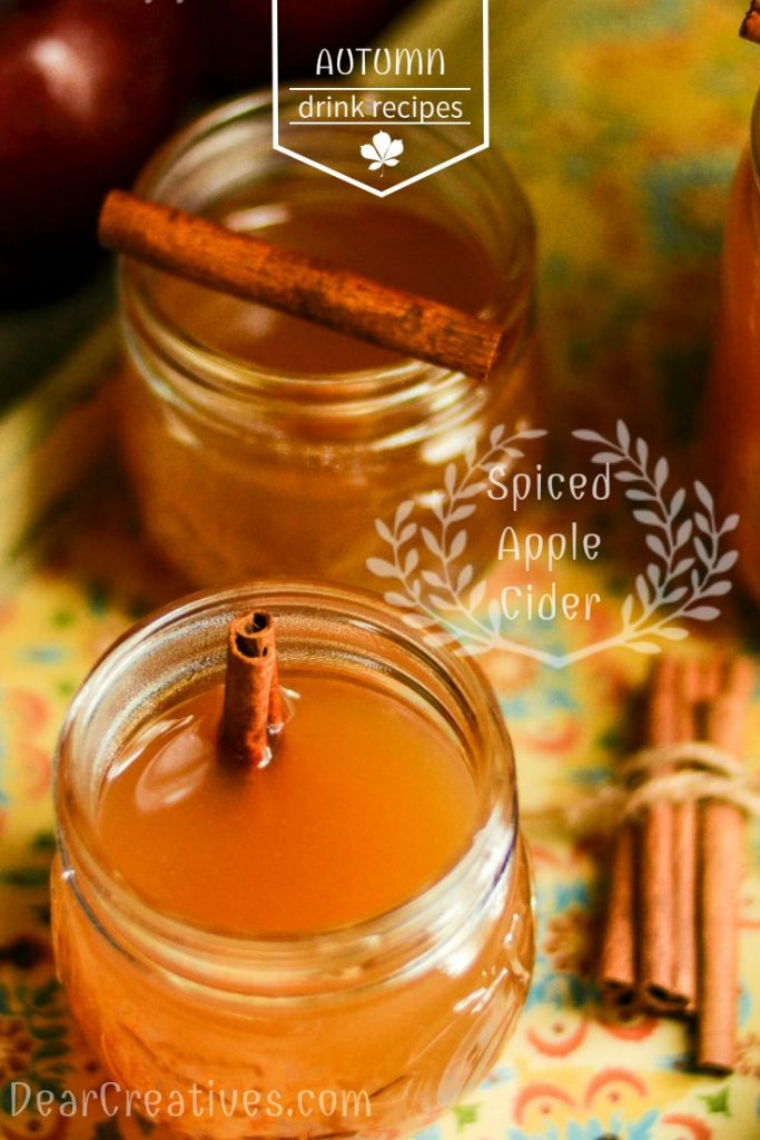 spiced-apple-cider drink recipe for fall that anyone can make at home for fall gatherings, holidays or parties.