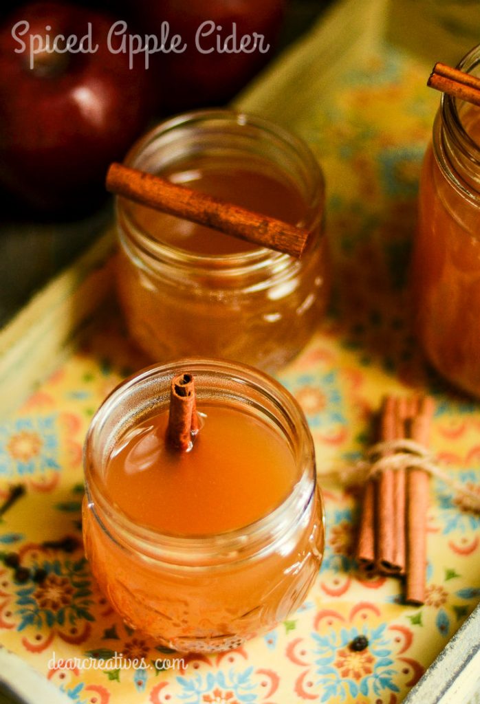 spiced-apple-cider drink recipe for fall that anyone can make at home for fall gatherings, holidays or parties.