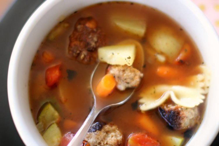 easy recipes turkey meatball vegetable soup recipe makes a delicious meal.