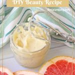 Honey Whipped Body Butter Recipe This is an easy homemade beauty product recipe made with essential oils and organic beauty supplies. Easy to follow recipe. Use grapefruit essential oils or your favorite oils. Grab the recipe at DearCreatives.com