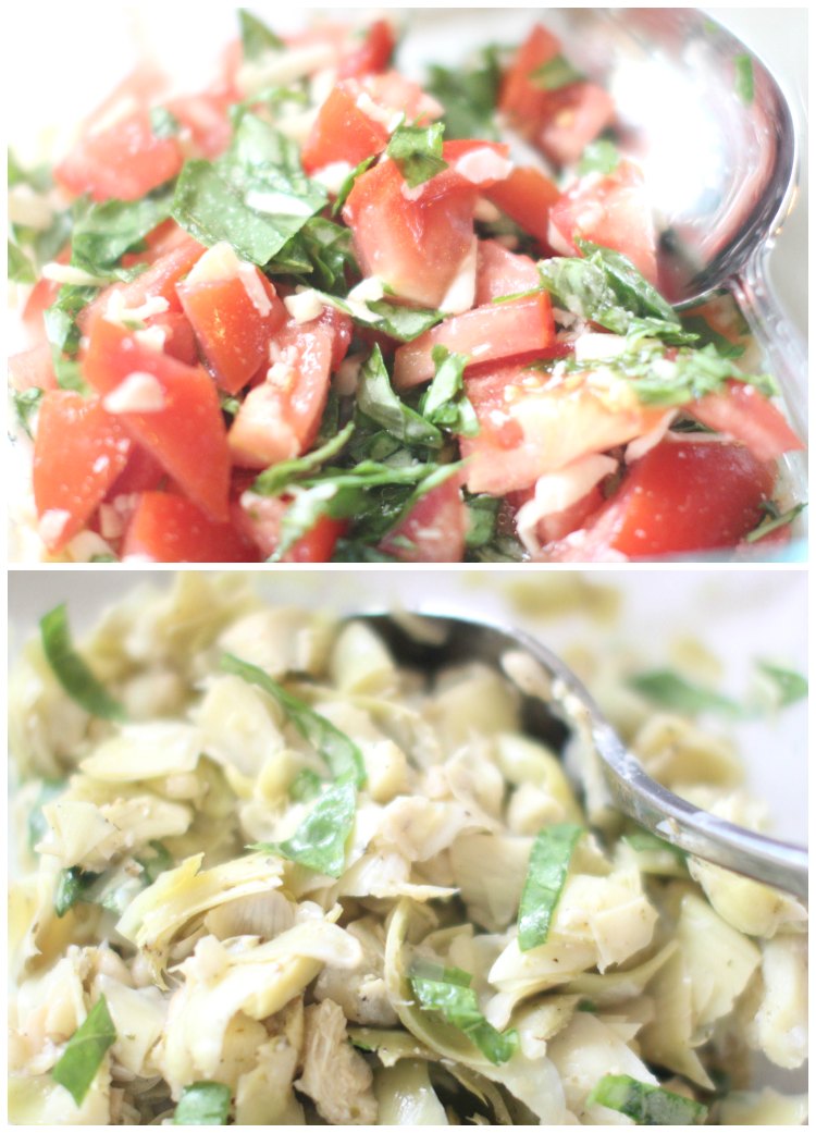 Tomato and Artichoke Salad for the Mediterranean Chicken