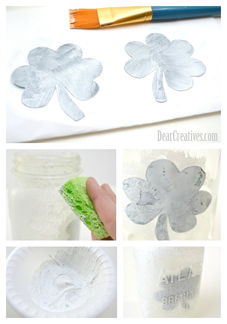 Steps for creating the mason jar luminary DearCreatives.com