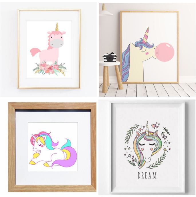 Unicorn Prints for Unicorn Frame DIY