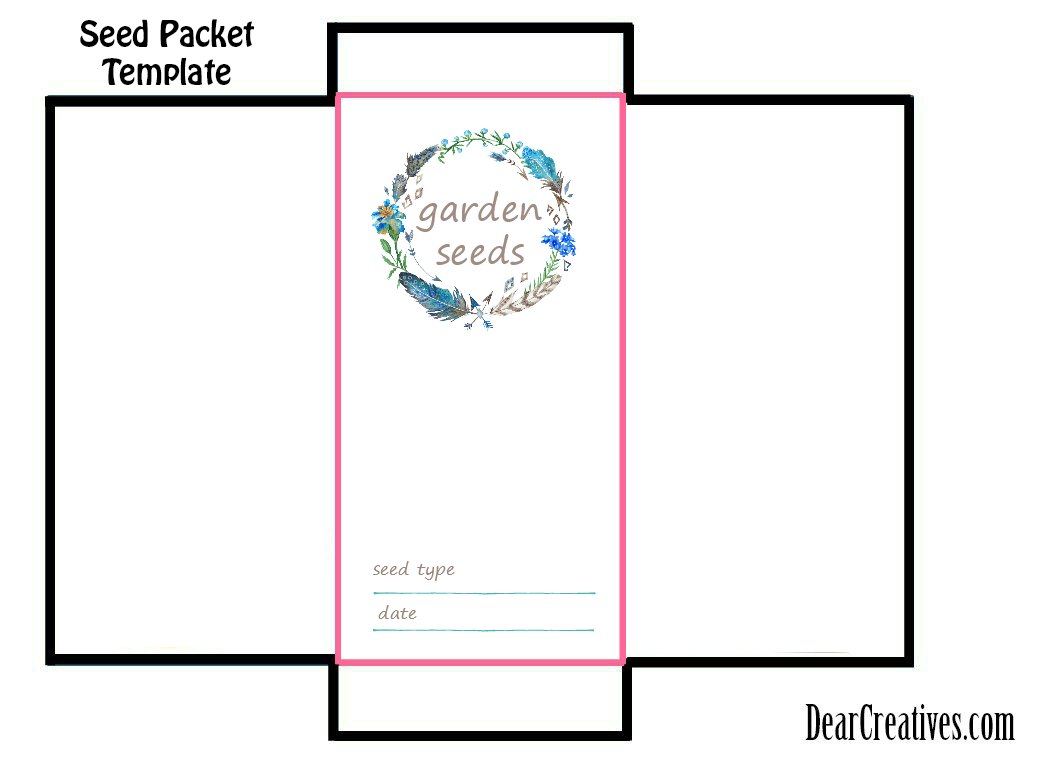 4 Designs In PDF With Instructions Printable Decorative Seed Packets 2 