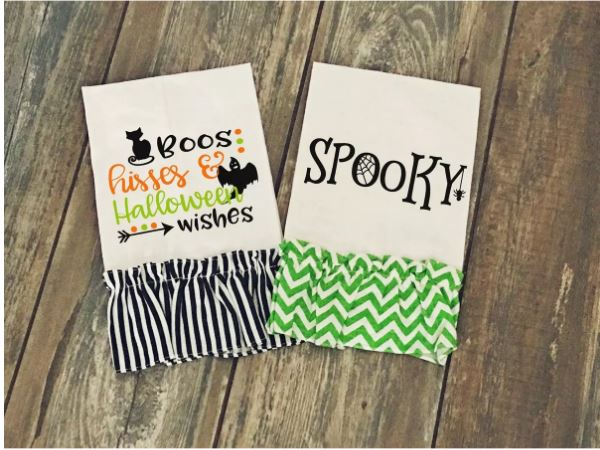 Halloween decorative kitchen towels