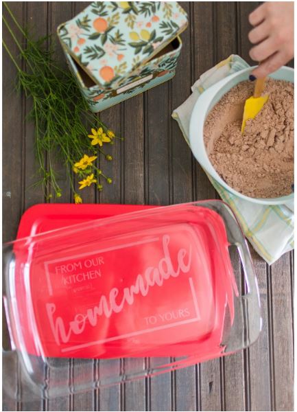 this personalized engraved glass baking dish comes in several styles and is perfect for gifting or keeping for yourself.