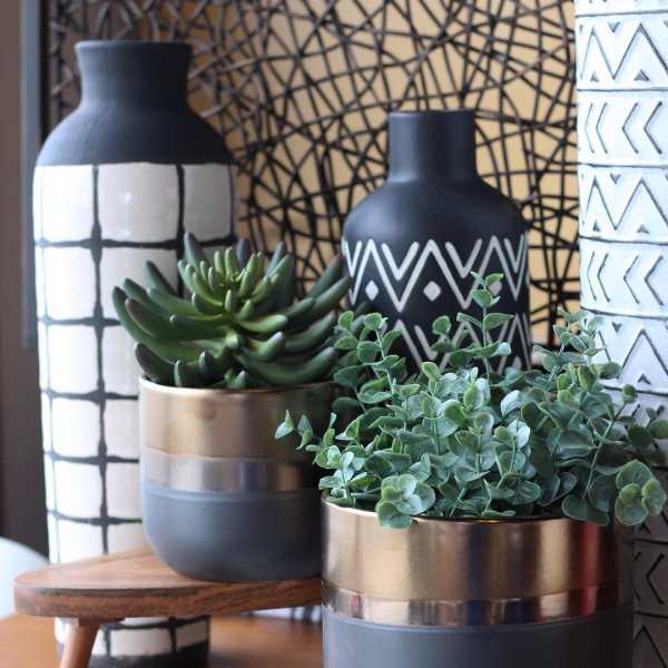 geometric and tribal vases