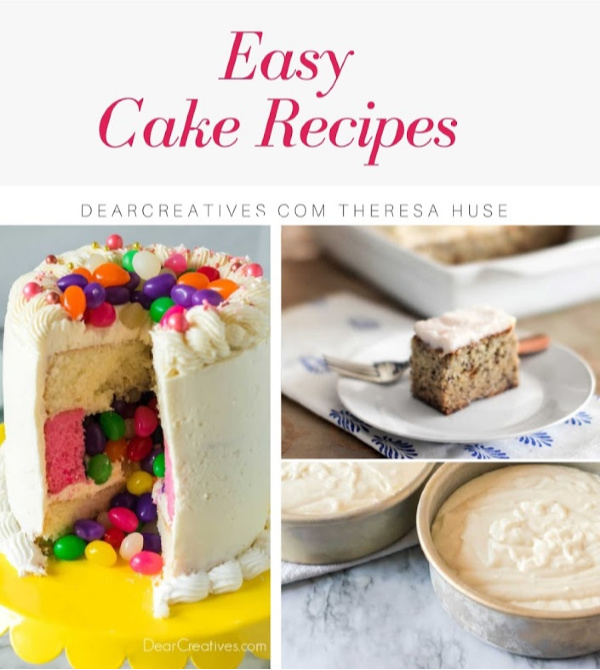 Easy Cake Recipes - DearCreatives.com #easycakereicpes #cakerecipes 