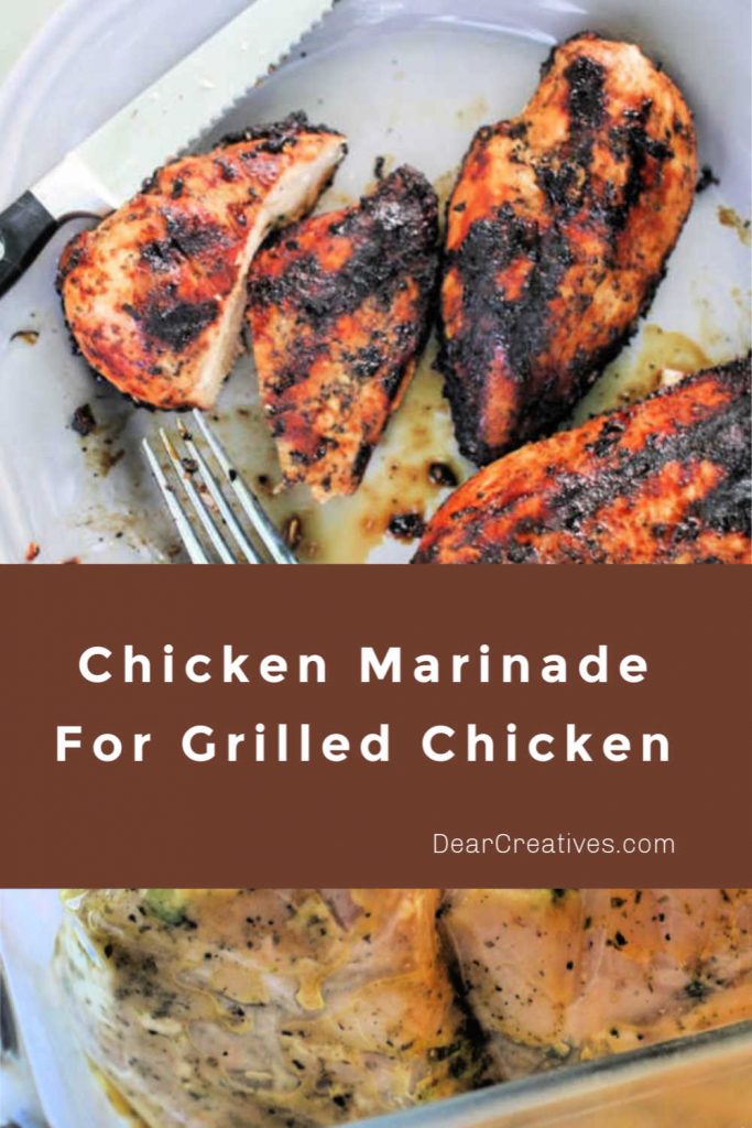 Chicken Marinade For Grill - Flavorful chicken marinade perfect for grilling chicken! DearCreatives.com