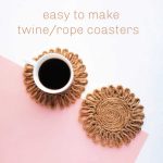 DIY Coasters - Easy To Make - These coasters can be made with twine or rope. Full instructions - DearCreatives.com