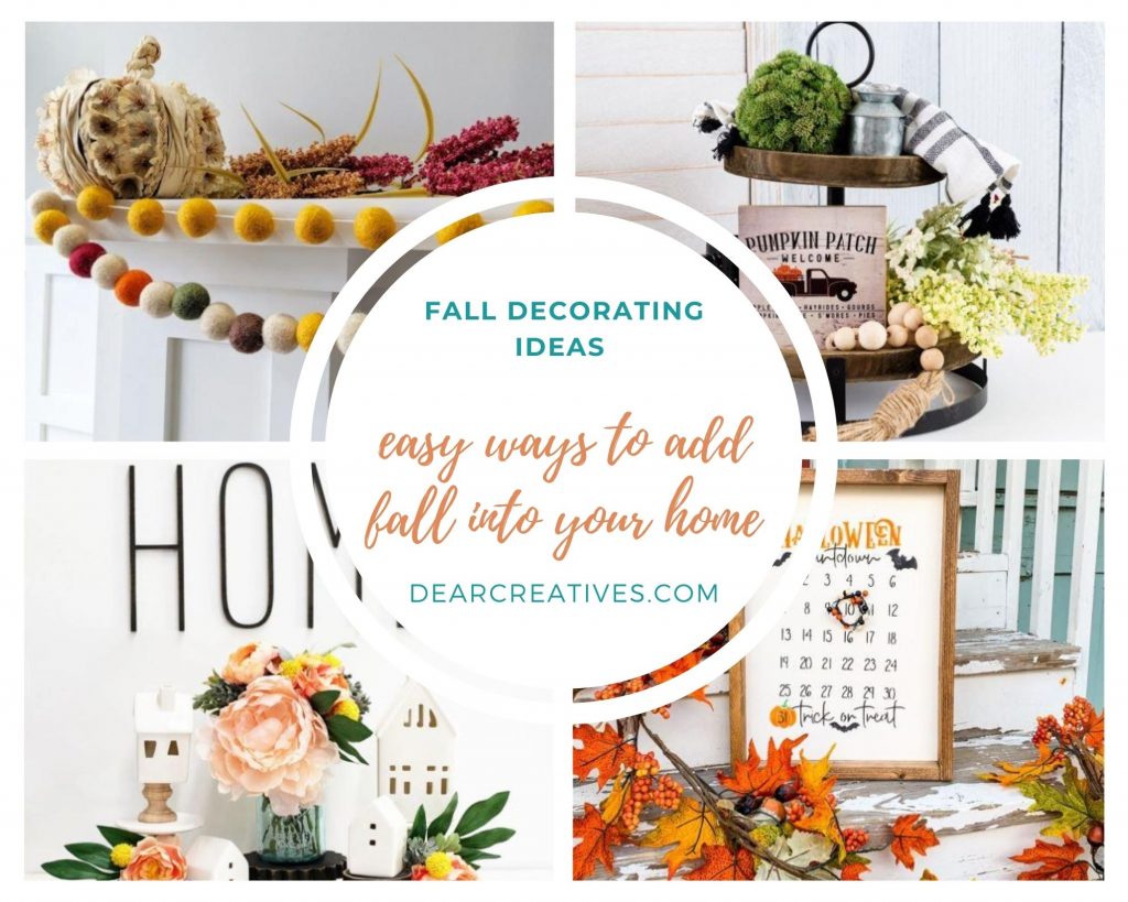 See all 10+ quick and easy ideas for decorating for fall...DearCreatives.com