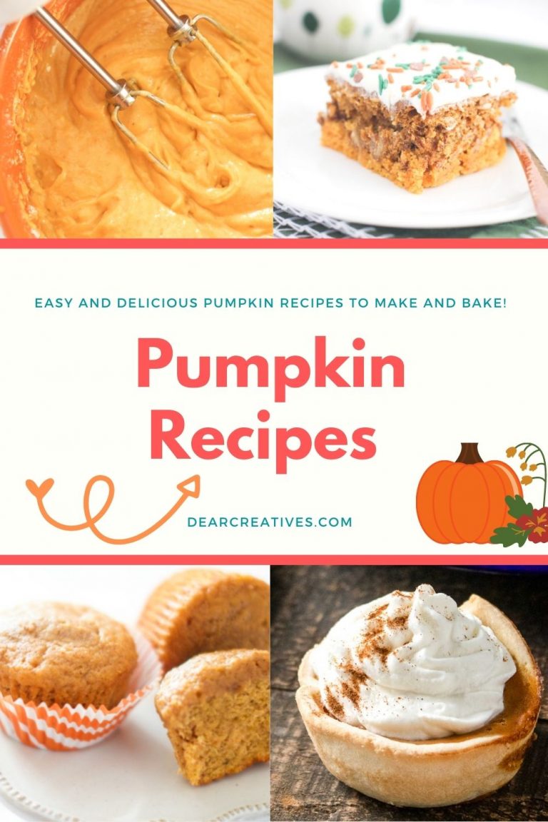 Pumpkin Recipes - Are you looking for recipes with pumpkin to make or bake_ Try making any of these pumpkin desserts and... DearCreatives.com