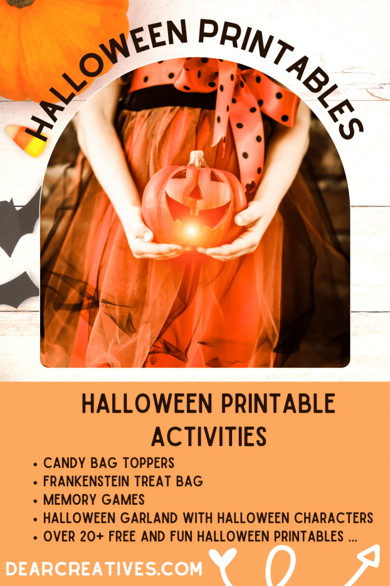 Halloween Printables - printables that are fun before Halloween, activities for October, and for Halloween celebrations. See all the ideas to do and print at DearCreatives.com