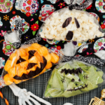 DIY Halloween Treat Bags - Use this simple idea for Halloween goodie bags. Make a pumpkin, ghost, Frankenstein and fill the bags with snacks, candies or other fillers. DearCreatives.com