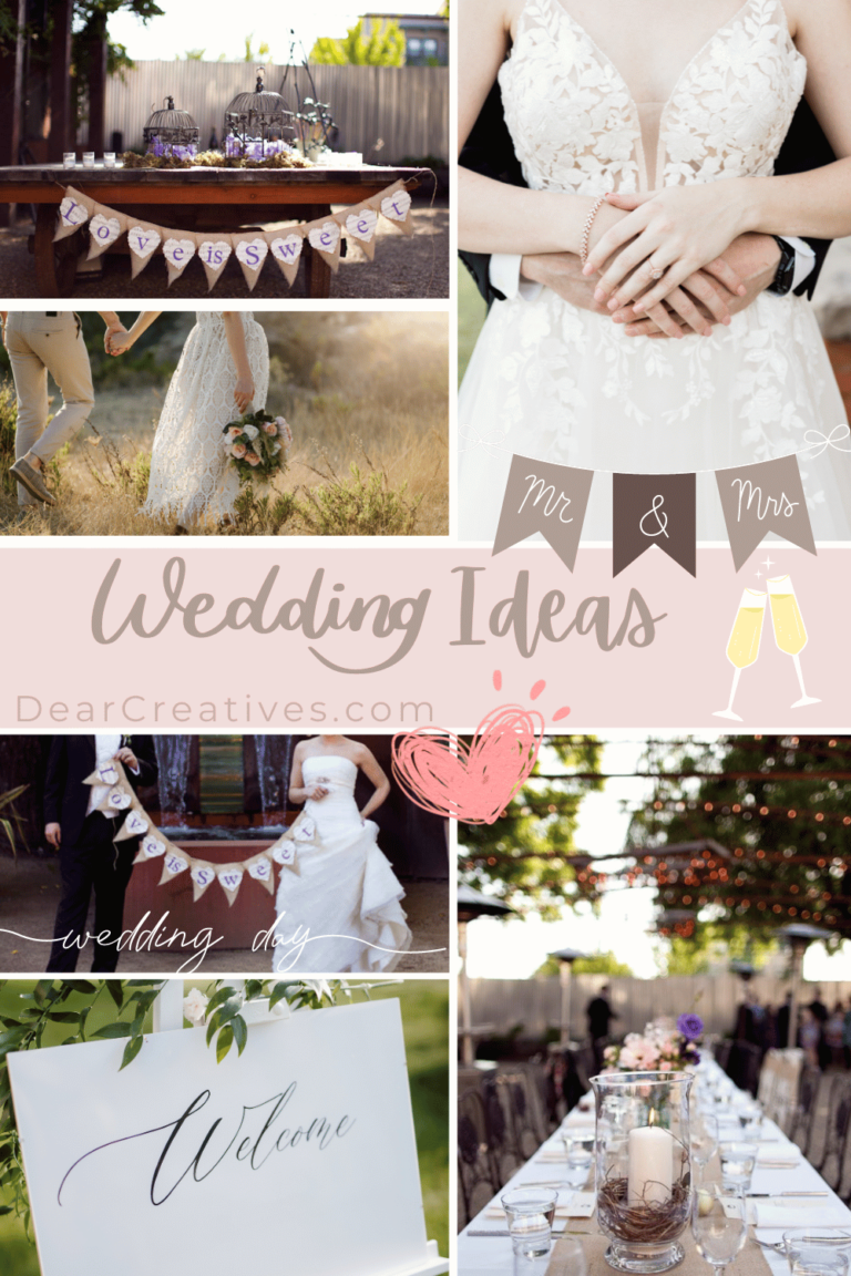 Wedding Ideas - Love and Inspiration Top Wedding Ideas to Make Your Day Truly Magical - DIY, unique, budget-friendly, rustic, centerpieces, table settings, reception, decorations... DearCreatives.com