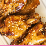 Honey Garlic Chicken Wings (Instant Pot)- Chicken wings, seasonings cook the chicken in the Instant Pot. Coat the chicken with honey garlic sauce broil to get them crispy and enjoy! Get the recipe at DearCreatives.com