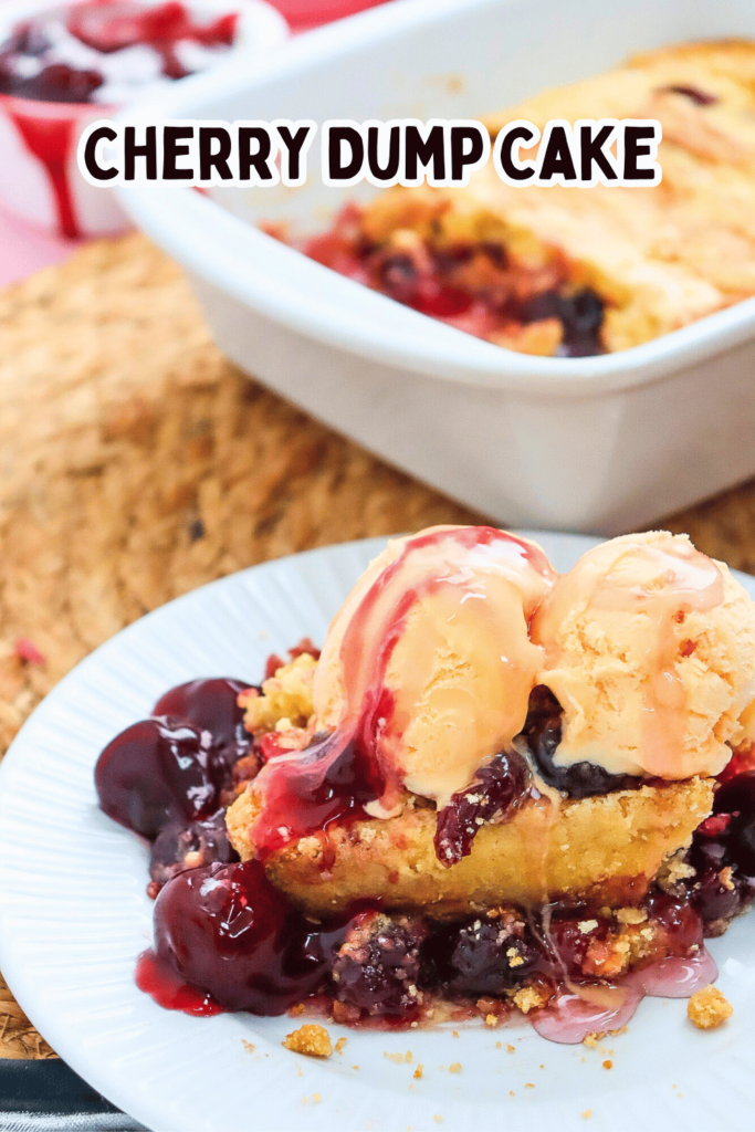 Cherry Dump Cake - Print the recipe for this cherry dump cake! It is easy, quick to prep, made in a 9 x 13 size pan... with a few ingredients make this delicious cherry dump cake cobbler Print the recipe. DearCreatives.com