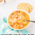 Chicken Soup With Rice - This chicken soup recipe with rice is flavorful and comforting. Easy, made on the stovetop, and The best chicken soup with rice! Print the recipe! DearCreatives.com