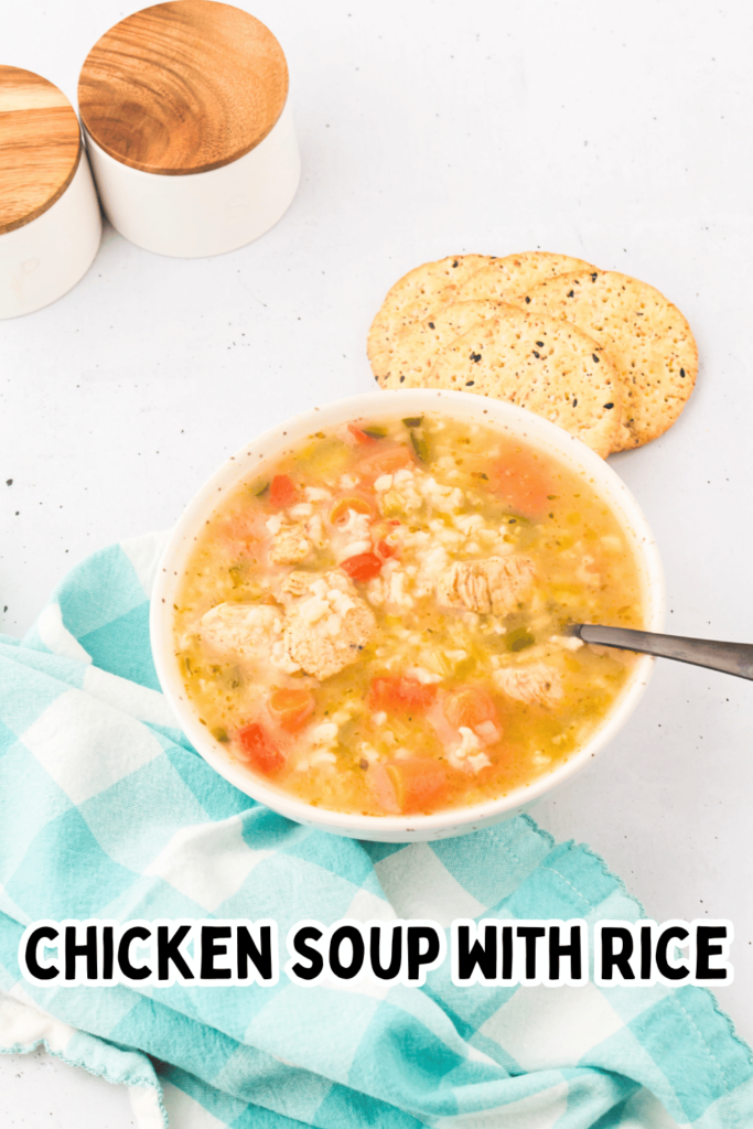 Chicken Soup With Rice - This chicken soup recipe with rice is flavorful and comforting. Easy, made on the stovetop, and The best chicken soup with rice! Print the recipe! DearCreatives.com