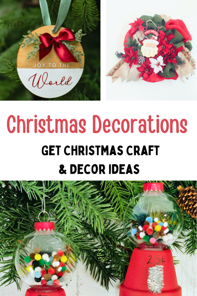 Christmas Decorations - Find a variety of Christmas crafts and Christmas decor ideas you can make... Even last-minute ideas for Christmas - DearCreatives.com 