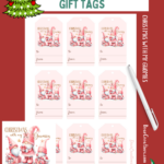 Free Printable Christmas Gift Tags With Cute Gnomes - Festive, fun, and whimsical gift tags for your gifts - download now ©2024 DearCreatives.com