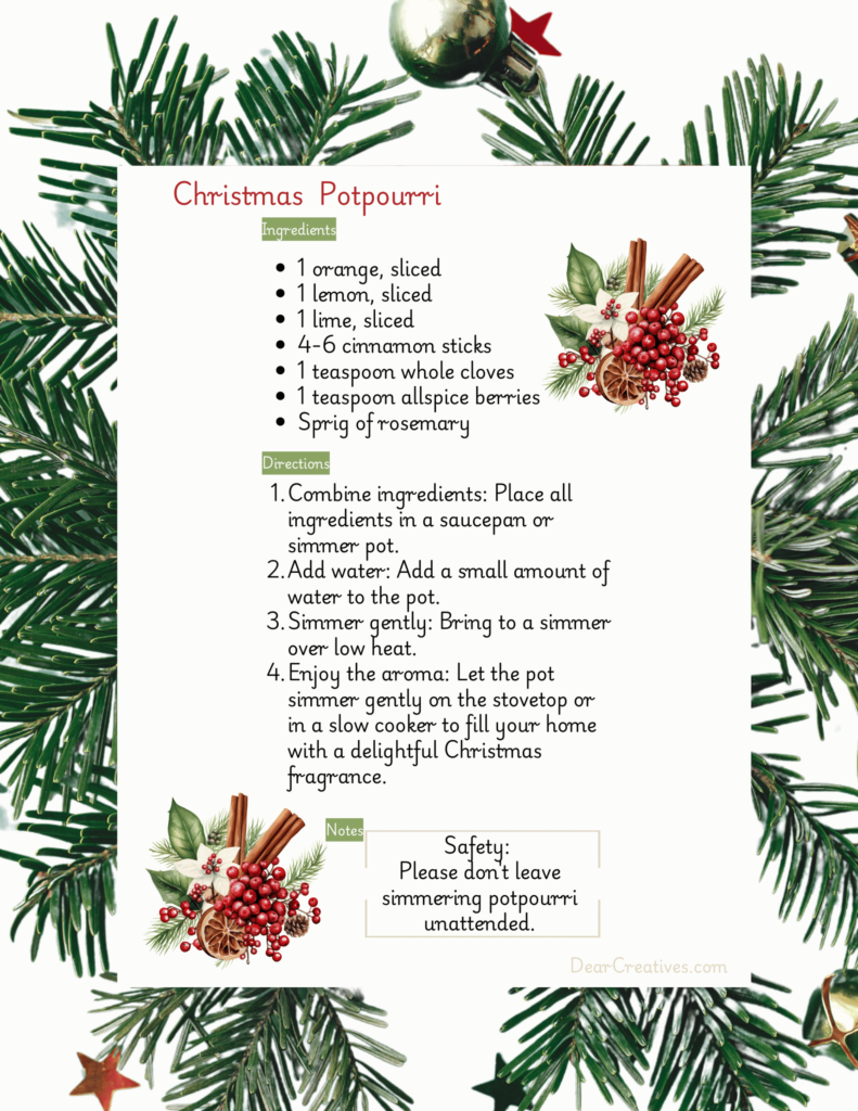 Printable Christmas Potpourri Recipe Simmering Pot DIY Get The Free Christmas Printable For Christmas Potpourri Simmering Pot at DearCreatives.com