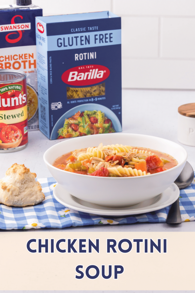 Chicken Rotini Soup - This is an easy chicken soup recipe using rotisserie chicken and your favorite rotini noodles... Print the recipe at DearCreatives.com