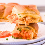 Chicken Sliders -easy to make, pick from mild, habanero, or hot BBQ sauces, topped with melted pepper jack cheese on soft buns... See how to make these tender, flavorful chicken sliders.