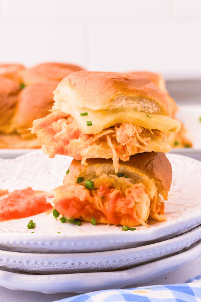 Chicken Sliders -easy to make, pick from mild, habanero, or hot BBQ sauces, topped with melted pepper jack cheese on soft buns... See how to make these tender, flavorful chicken sliders.