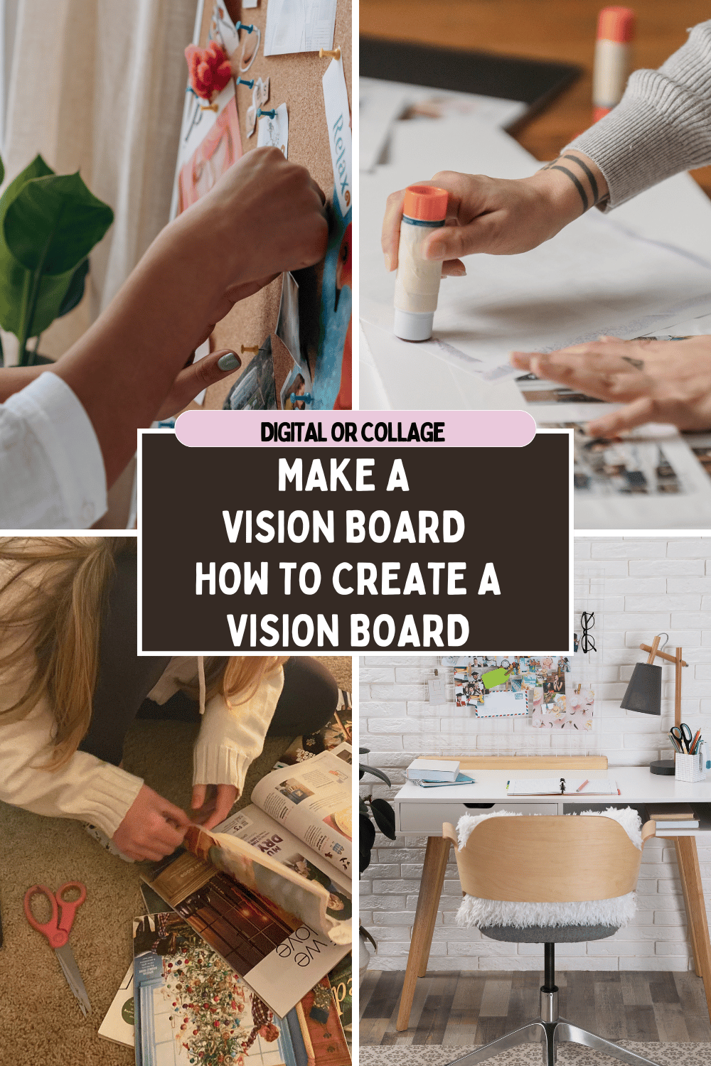 Make a Vision Board - How to create a vision board digital or collage. Easy DIY tips and ideas, where to find images... Find out more DearCreatives.com