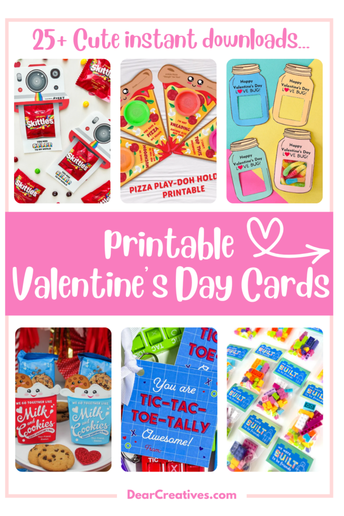 Printable Valentine's Day Cards 25+ cute, special, unique instant downloads to print for Valentine's Day and pass out! Designs for preschoolers, kids, teens, and adults. Get this and more Valentine's Day Ideas!