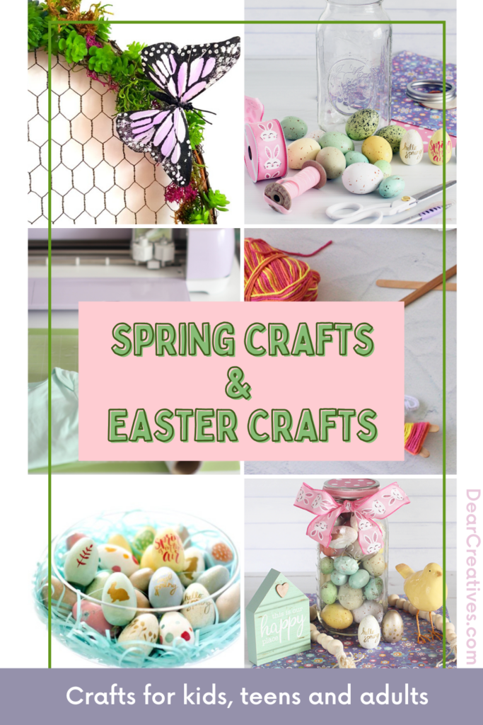  Spring crafts and Easter crafts - Get crafts to make for spring and Easter. Templates and tutorials for fun and easy crafts to make for kids, teens, and adults! Click over to see them all!