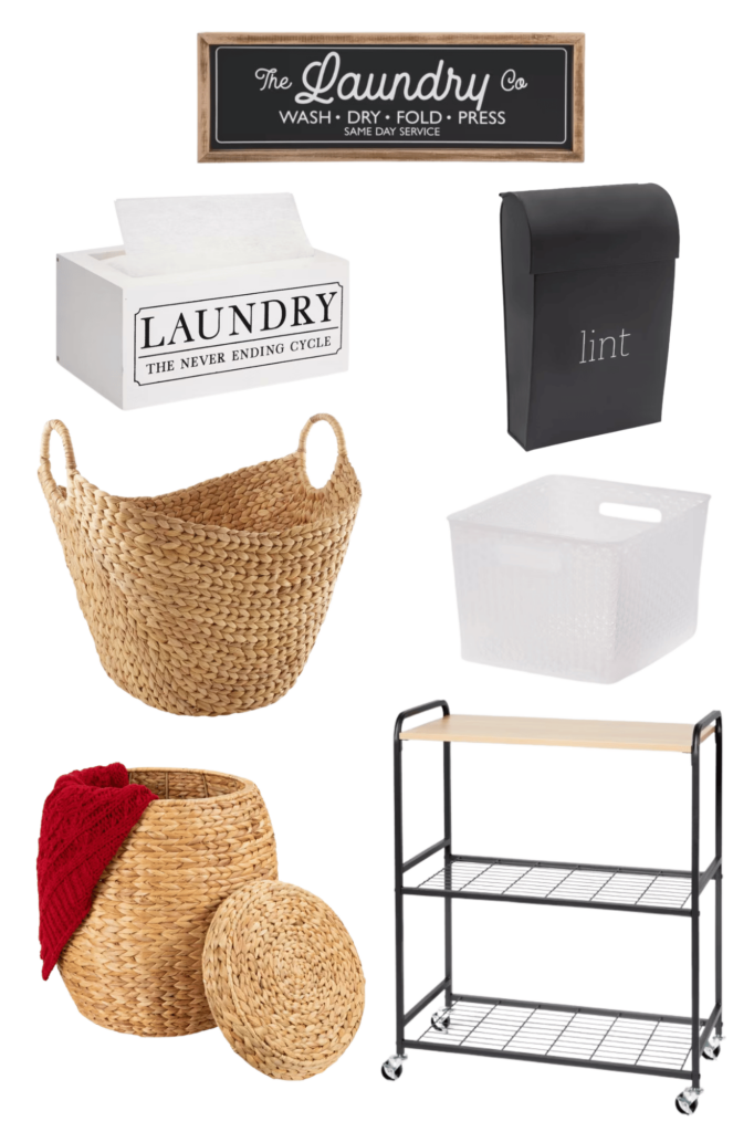 Laundry room storage solutions. See ideas to keep things tidy and accessible in the laundry room and ideas to make it over. DearCreatives.com