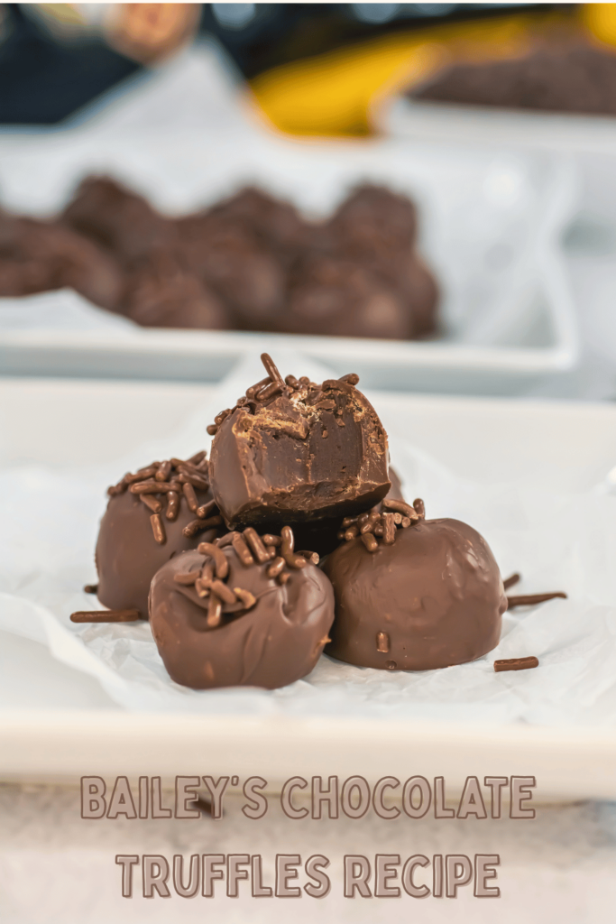 Chocolate Truffles Recipe With Bailey's Irish Cream.  - Easy, low ingredient, no condensed milk... Get ingredient list and directions at DearCreatives.com