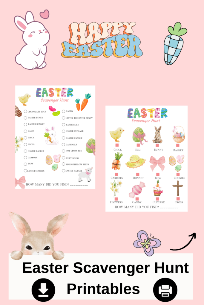 Easter Scavenger Hunt Printables BOGO Set - Get 1 free printable get 2 Easter Scavenger Hunt Printable or upgrade to get an Easter printables bundle! DearCreatives.com Find out more...